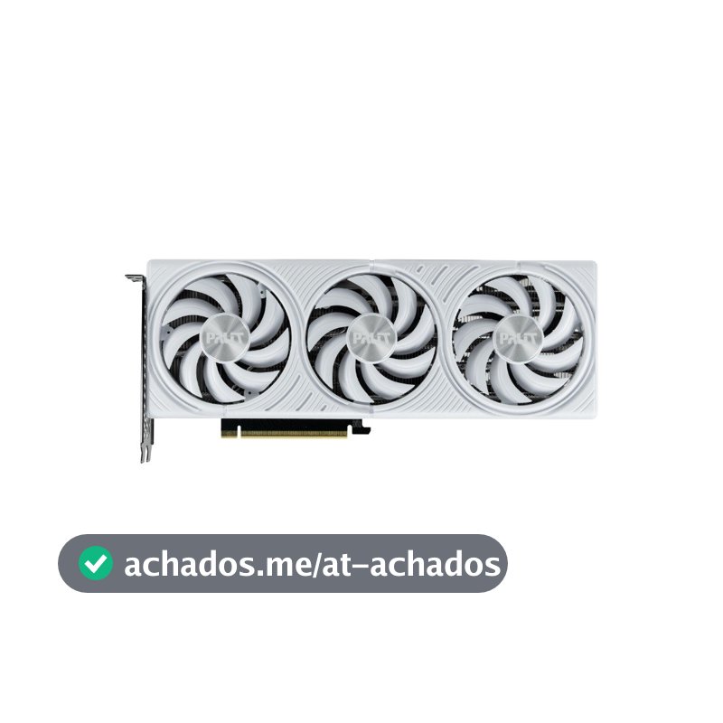 Placa de Video Palit GeForce RTX 5070 WHITE OC 12GB GDDR7 192bit 3-DP e HDMI - NE75070U19K9-GB2050W