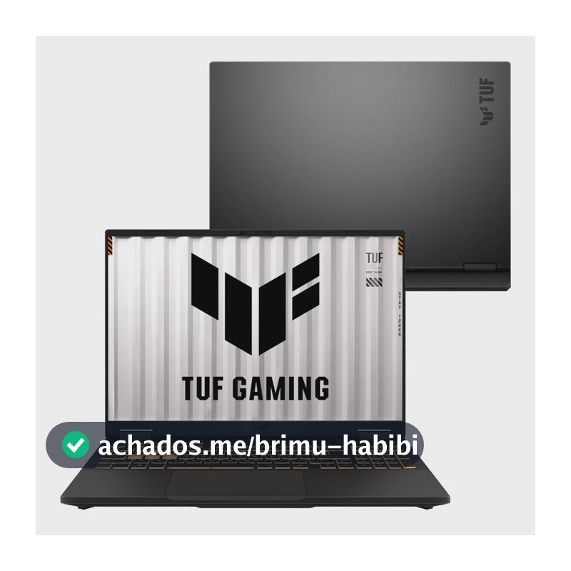 Notebook Asus Tuf Gaming F16, Intel Core i5 14a Geração, Nvidia RTX™ 5060, 16gb, 512gb SSD, Keepos, 16" LED Fhd Nível Ips, Jaeger Gray