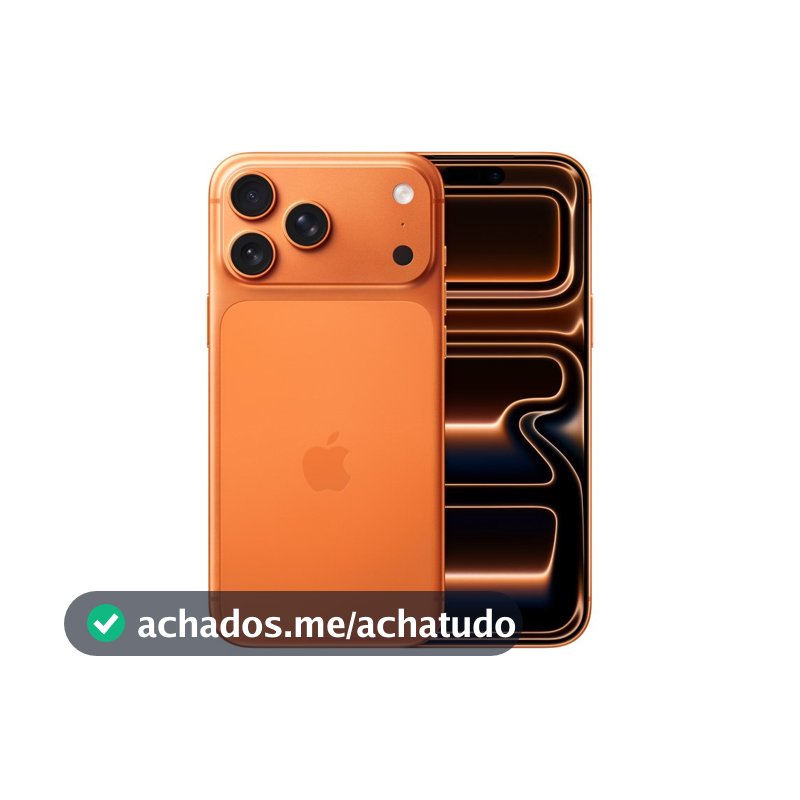 iPhone 17 Pro Max Apple 512GB, Câmera Tripla Fusion de 48MP, Tela 6.9" Super Retina XDR, Laranja-cósmico