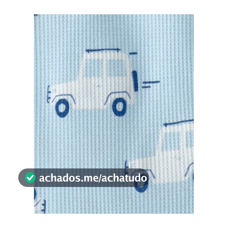 Macaquinho bebê regata estampado - Azul