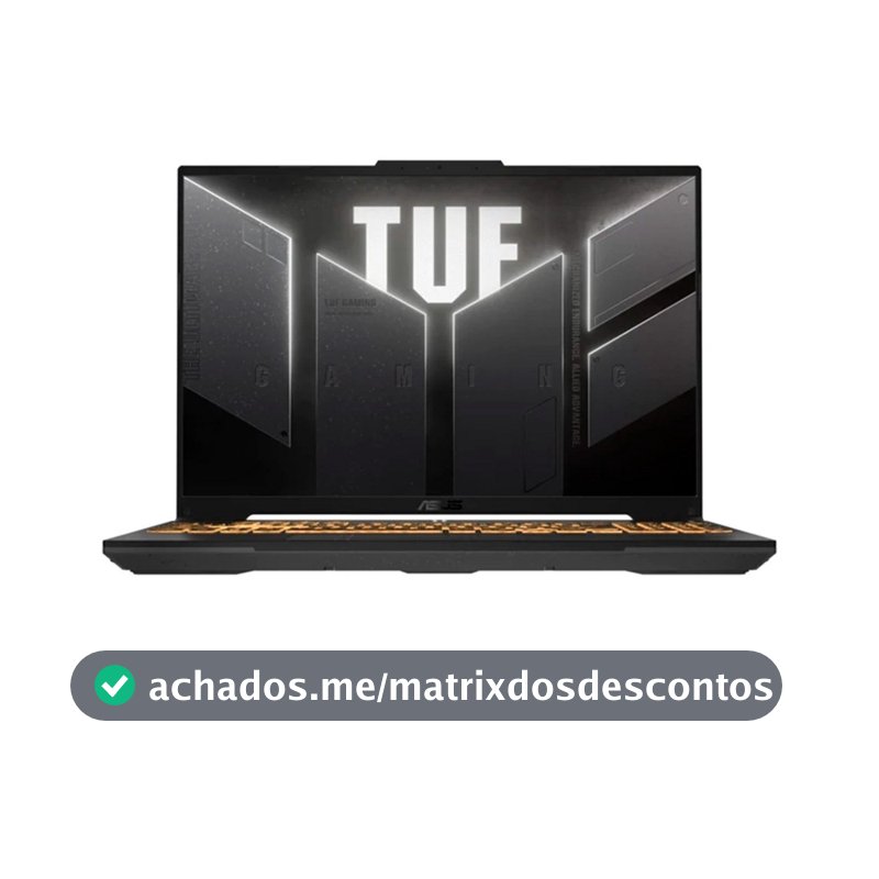 Notebook ASUS TUF Gaming F16 Intel Core 5 210H, RTX 4050, 8GB, 512GB  SSD, KeepOS,16.0" FHD, Mecha Gray - FX607VU-RL054