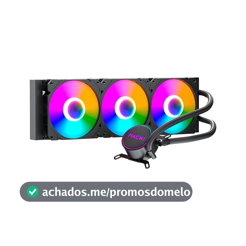 Water Cooler MACH1 Logic, RGB, 360mm, AMD e Intel, Preto - GK360