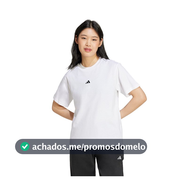 Camiseta adidas Manga Curta Small Logo Feminina em Promoção