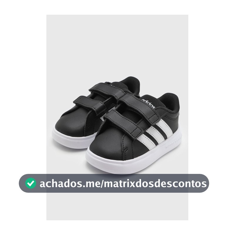 Tênis Infantil adidas Sportswear Grand Court 3.0 Bubble Preto