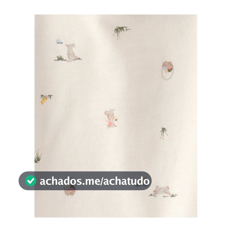 Jardineira bebê com camiseta - Multicor