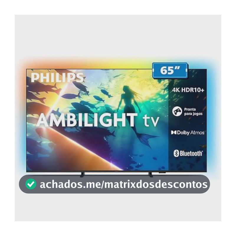 Smart Tv 65 " Philips 4k Ambilight 65pug8100/78 Titan Os Hdr10+ Dolby Atmos