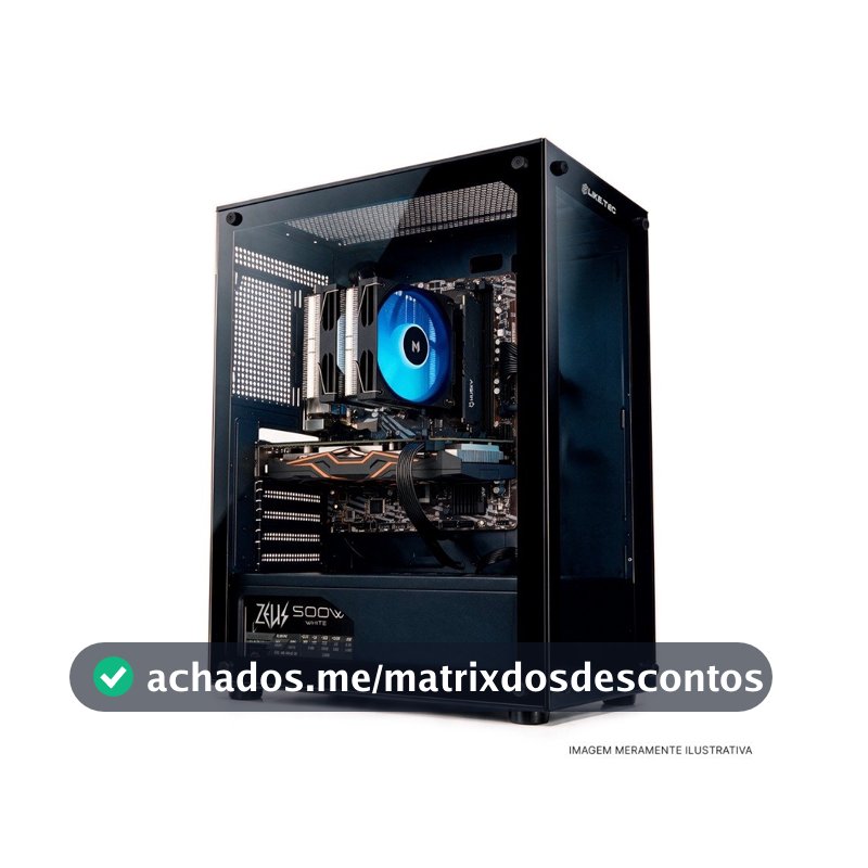 PC Gamer KaBuM! 5500F, Radeon RX 7600, 16GB DDR4, SSD 480G
