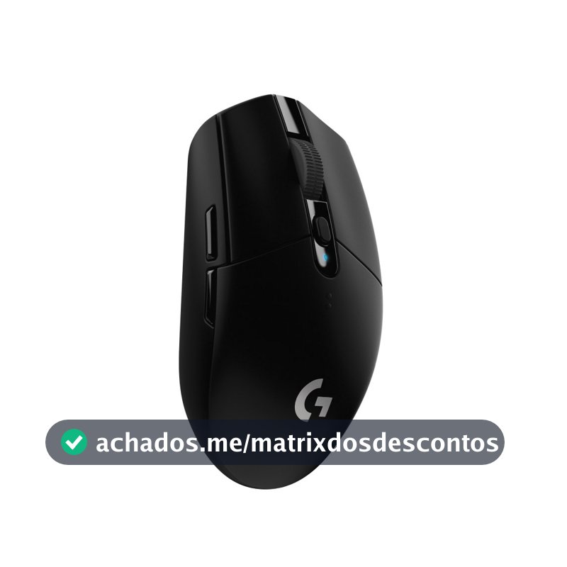 Mouse Gamer Sem Fio Logitech G305 LIGHTSPEED, 12000 DPI, 6 Botões, Preto - 910-005281