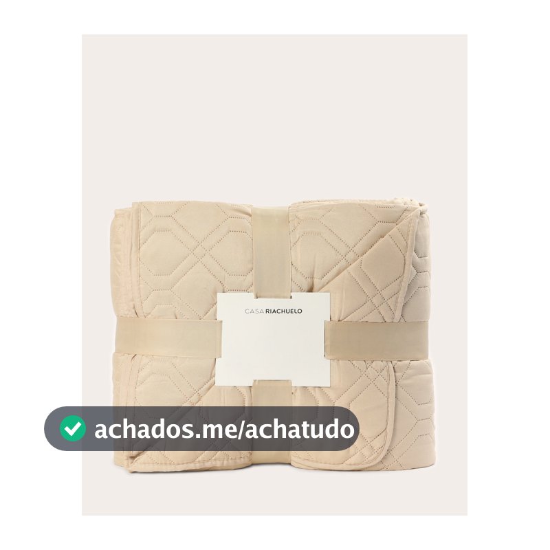 Kit colcha Boutis dupla face - CASAL Bege