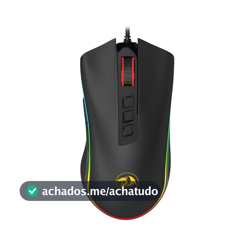Mouse Gamer Redragon Cobra, Chroma RGB, 12400 DPI, 8 Botões, Preto - M711