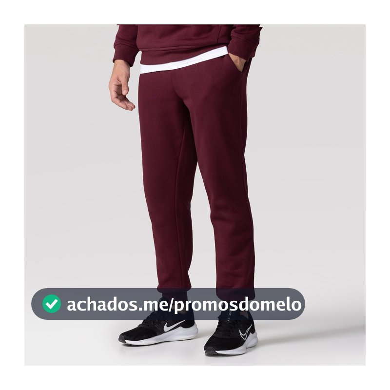 Calça Jogger Masculina Oxer Moletom Bolso em Promoção