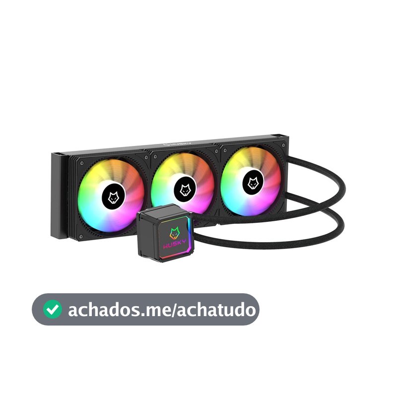 Water Cooler Husky Freezy, Iluminação ARGB, 360mm, AMD e Intel, Preto - HWT300PT