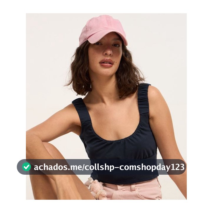 Blusa Corset em Cotton com Franzidos e Alça Larga Azul Marinho - Lojas Renner