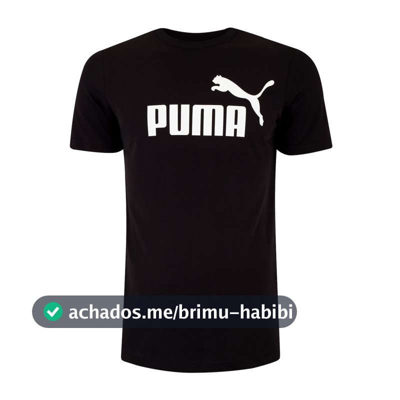 Camiseta Masculina Puma Manga Curta Essentials No1 Logo Tee