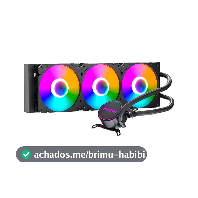 Water Cooler MACH1 Logic, RGB, 360mm, AMD e Intel, Preto - GK360