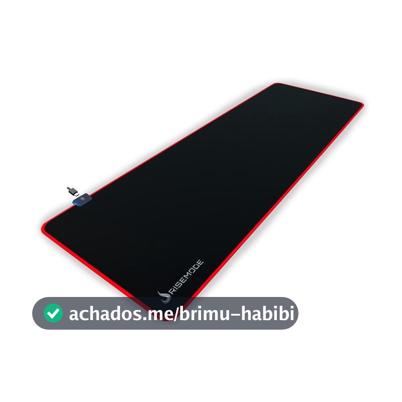 Mousepad Gamer Rise Mode RGB, Estendido (900x300mm), Preto - RM-MP-07-RGB