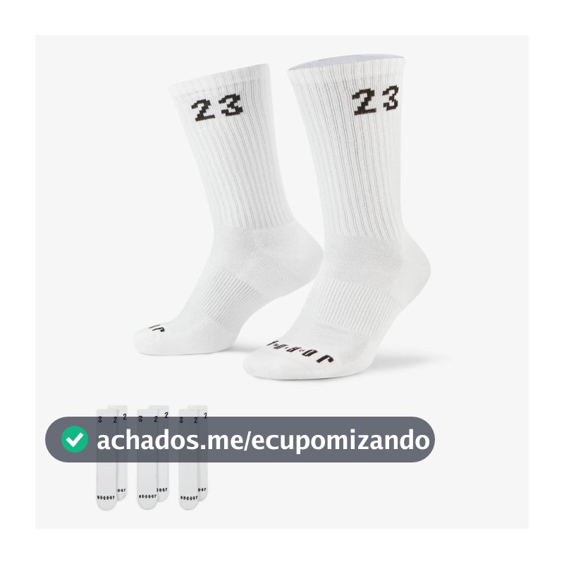 Meia Jordan Essentials (3 Pares) Unissex