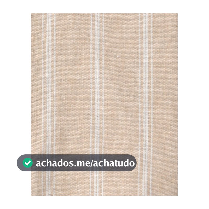 Conjunto curto bebê 2 peças listrado com linho - Bege