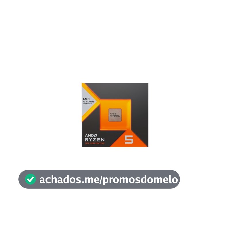 Processador AMD Ryzen 5 7600X3D, 4.7GHz (5.6GHz Turbo), Cache 96MB, AM5, 6 Cores, 12 Threads, Vídeo Integrado, WOF - 100-100001721WOF