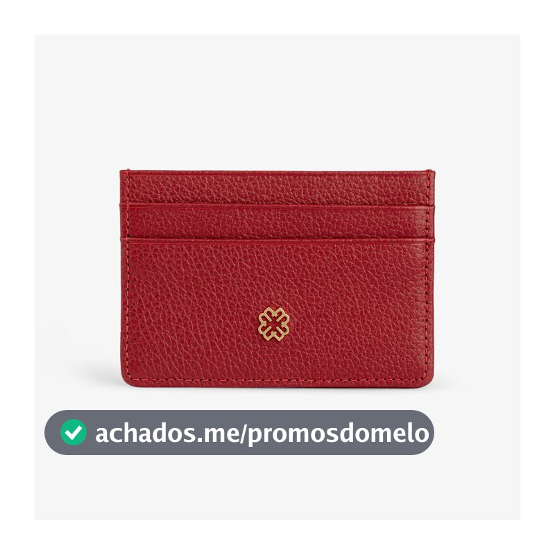 Porta-Cartão Monte Carlo Feminino em Couro Vermelho
