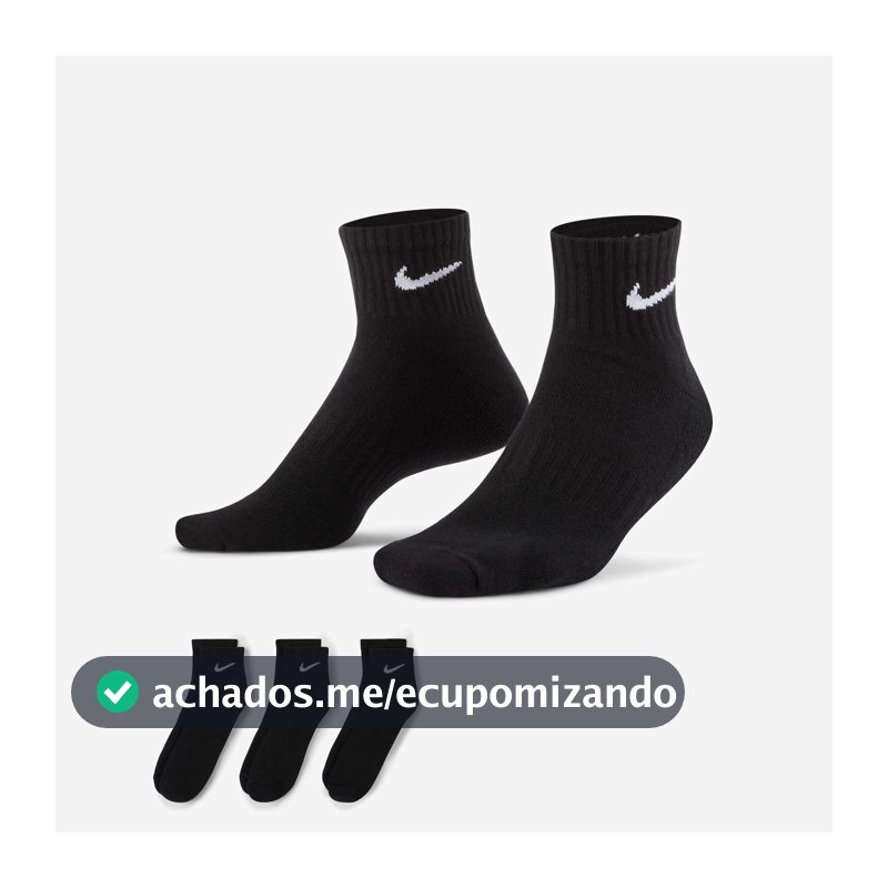 Meia Nike Everyday Cushion (3 Pares) Unissex