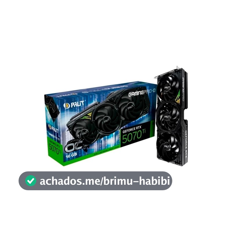 Placa de Video Palit GeForce RTX 5070 Ti 16GB GamingPro-S GDDR7 256bits - NE7507T019T2-GB2031U