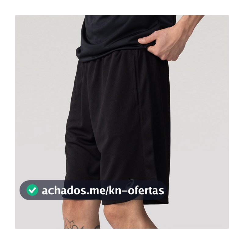 Bermuda ASICS Malha Recorte Lateral Masculina em Promoção