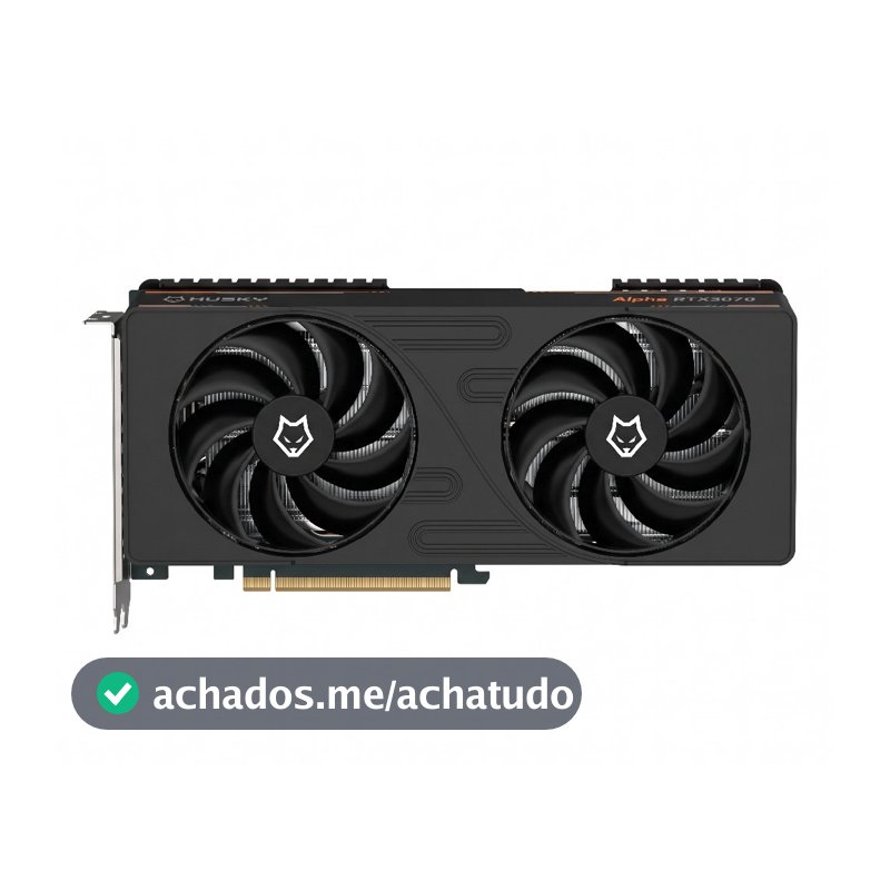 Placa de Vídeo Husky Alpha RTX 3070, NVIDIA, 8GB, GDDR6, 256-Bit, Dual Fan, HDMI, 3x DisplayPort - HVG3070