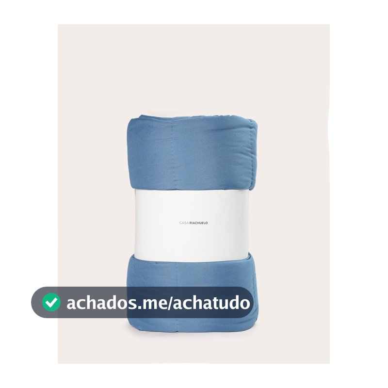 Edredom casal em microfibra – azul