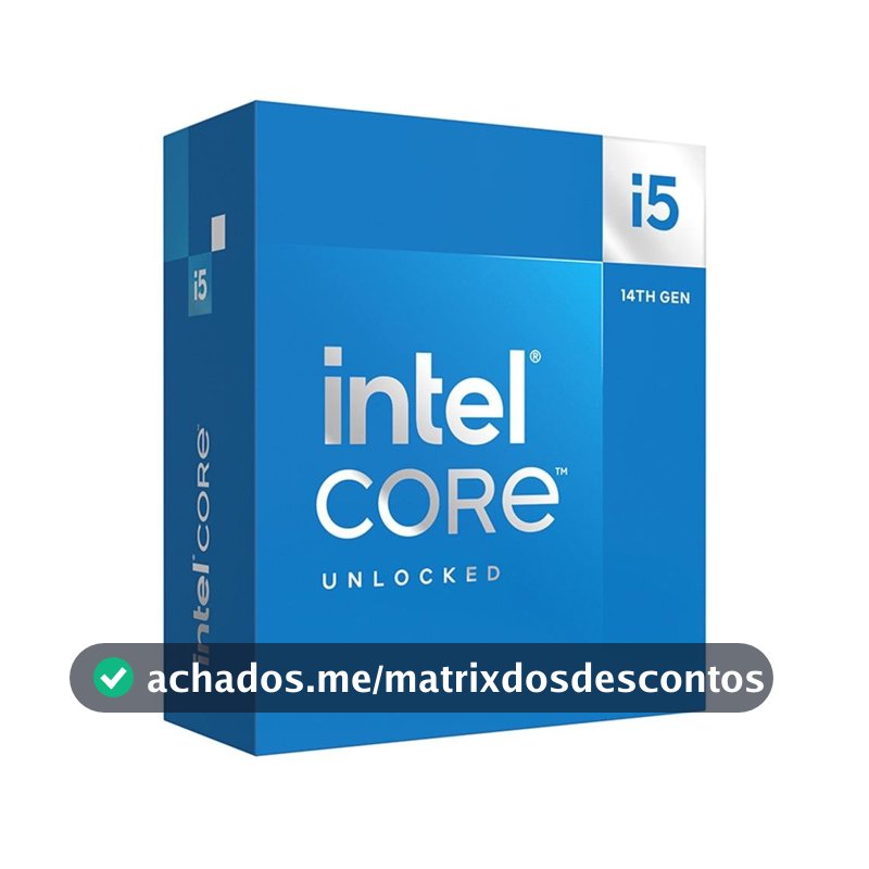 Processador Intel Core i5-14600K, 3.5GHz (5.3 GHz Max Turbo), Cache 24MB, 14 Núcleos, 20 Threads, LGA 1700, Com Vídeo Integrado - BX8071514600K