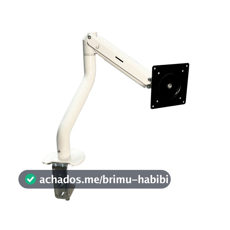 Suporte de Mesa Articulado para Monitor de 15" a 34" Iron Lift Rise Mode, Ajuste de altura, Pistão a Gás, Vesa, Branco - RM-IL-01-W