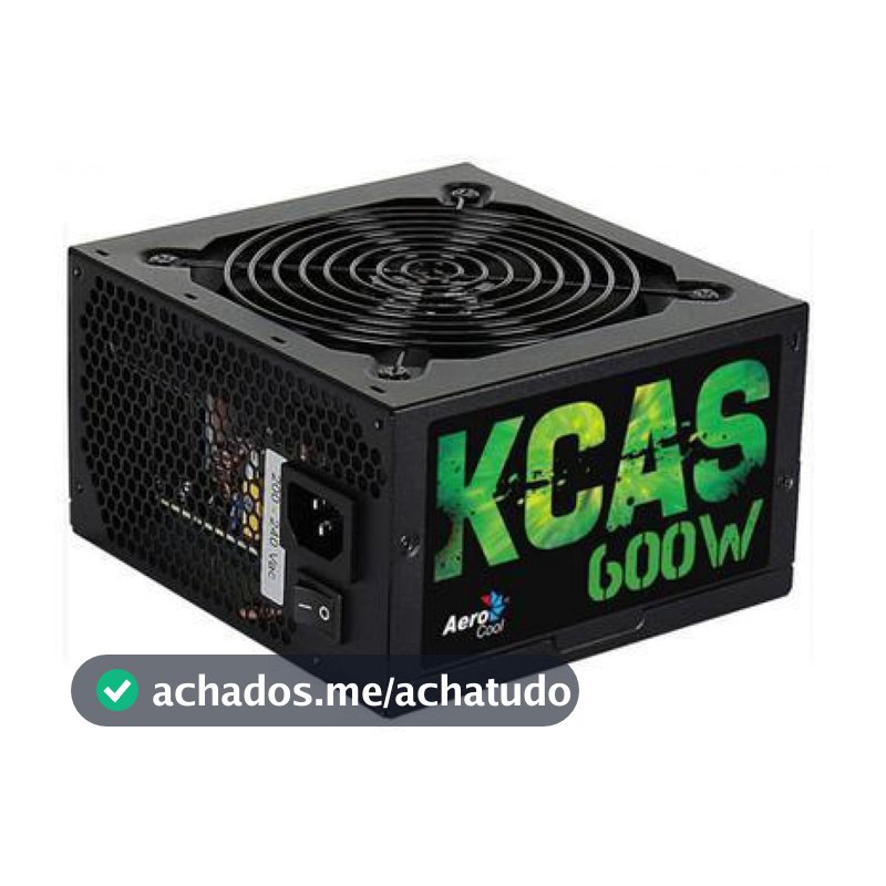 Fonte Aerocool KCAS 600W 80 Plus Bronze PFC Ativo