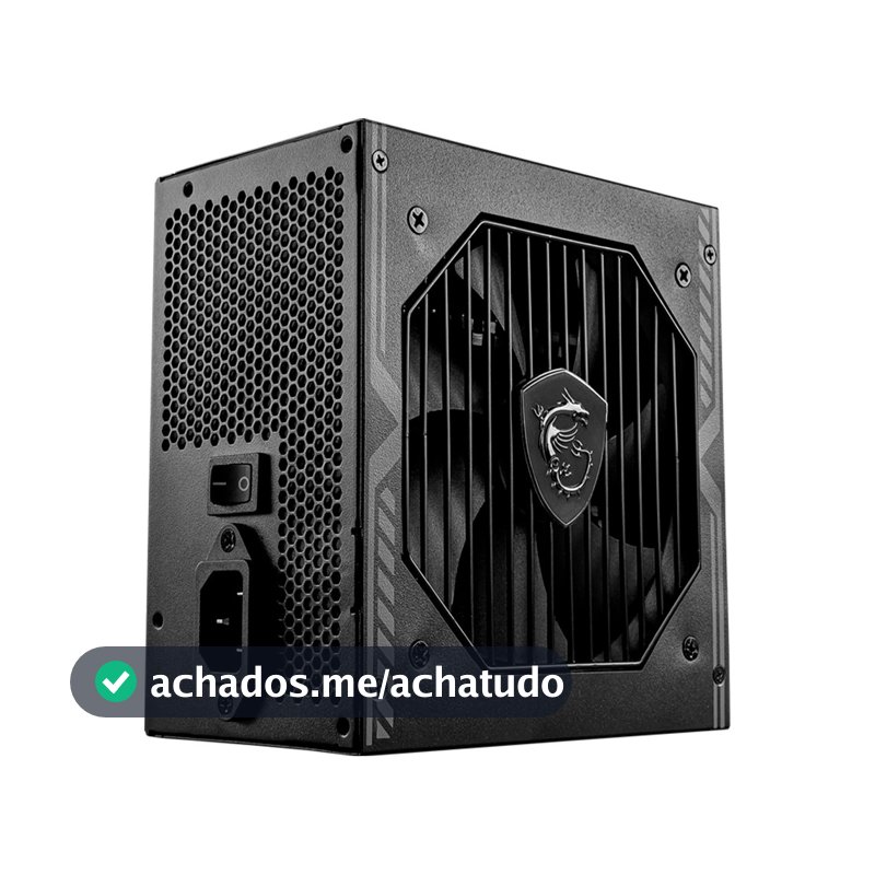 Fonte MSI MAG A650BN, 650W, 80 Plus Bronze, PFC Ativo, Com Cabo, Preto - 306-7ZP2B22-CE0