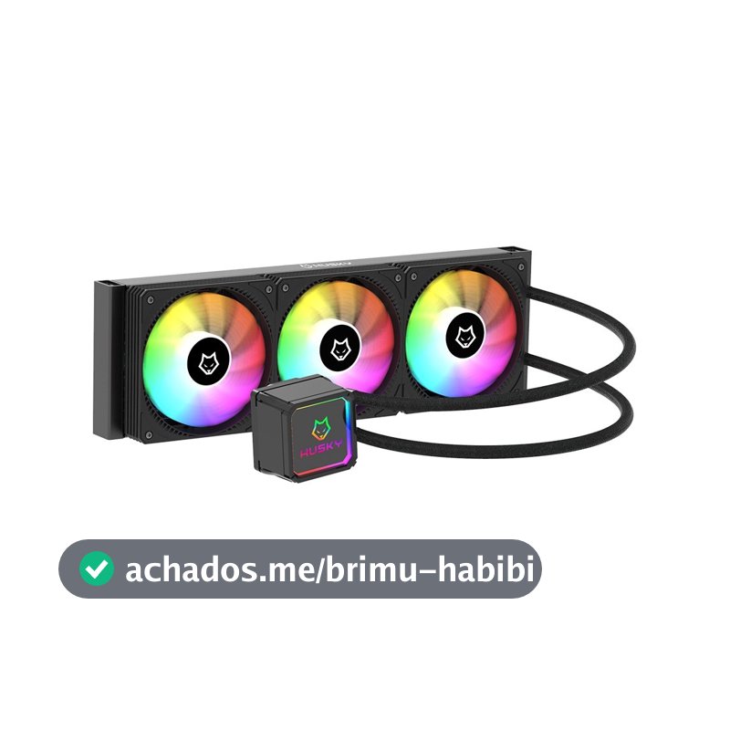 Water Cooler Husky Freezy, Iluminação ARGB, 360mm, AMD e Intel, Preto - HWT300PT