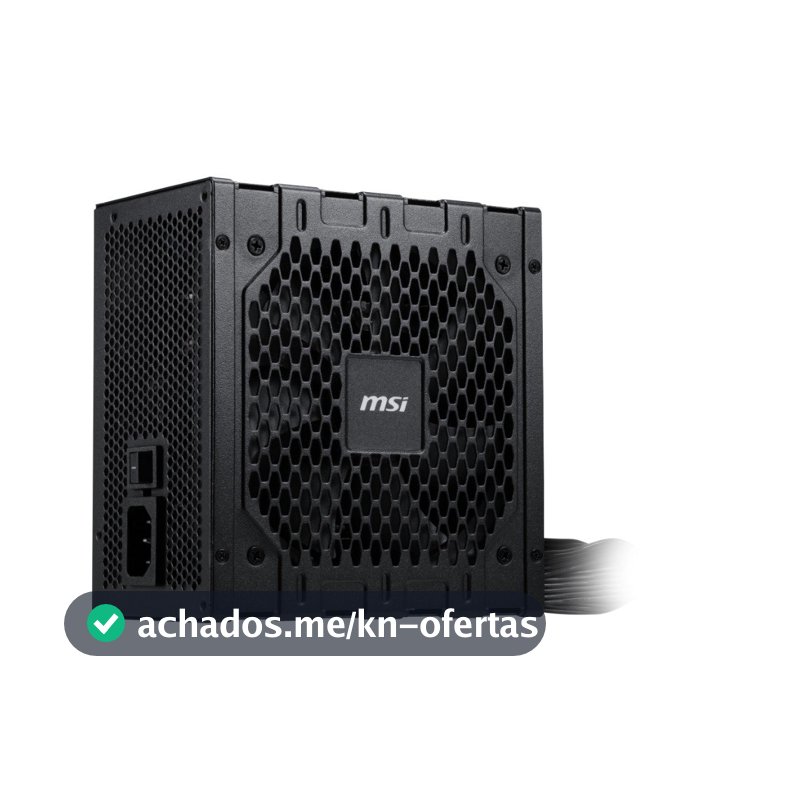 Fonte MSI MAG BN65A, 650W, 80 Plus Bronze, PFC Ativo, Com Cabo, Preto - MAG BN65A