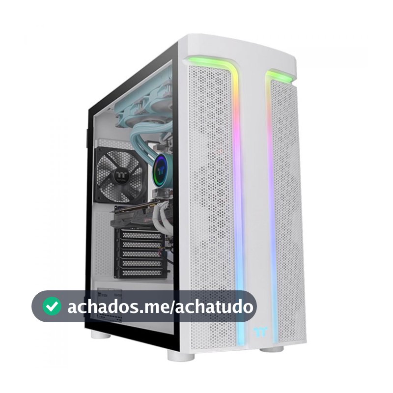 Gabinete Thermaltake H590 TG Snow ARGB Mid Tower