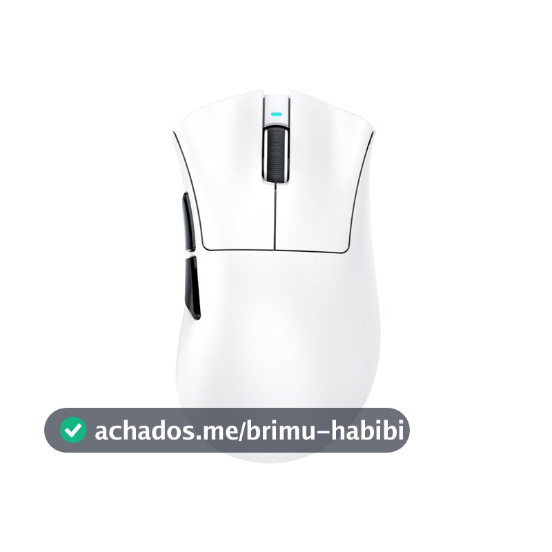 Mouse Gamer Sem Fio Attack Shark V3PRO, RGB, 25000 DPI, Tri-Mode Wireless Bluetooth USB-C, Branco - V3PRO