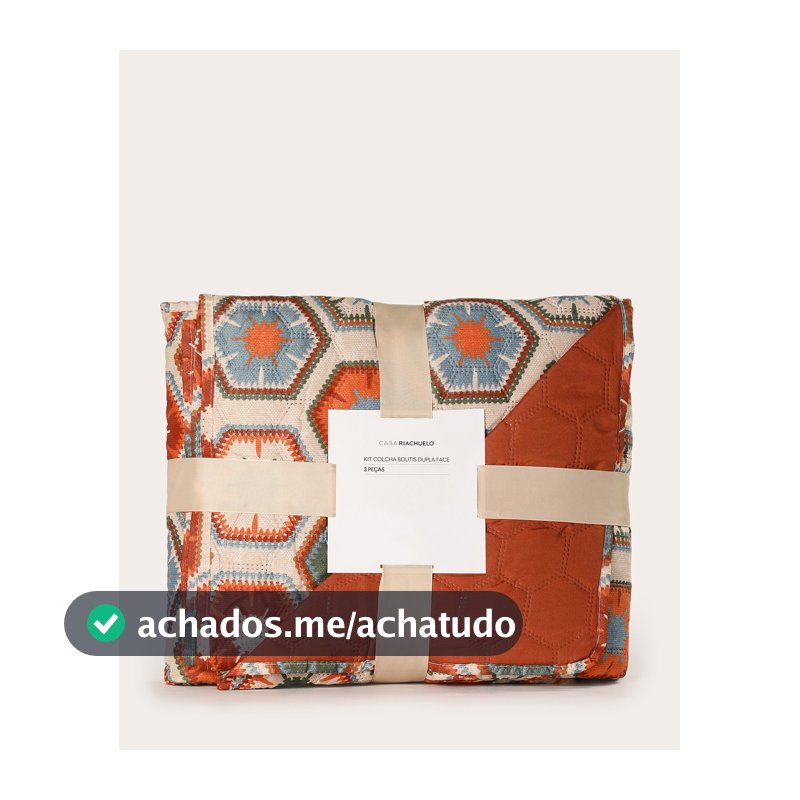 Kit colcha Boutis dupla face Diana - CASAL Multicor