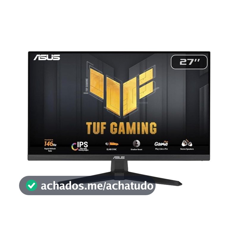 Monitor Gamer ASUS TUF Gaming, 27", IPS, Full HD, 146Hz, 1ms, FreeSync, HDR10, HDMI, DisplayPort, Preto - VG279QE5A