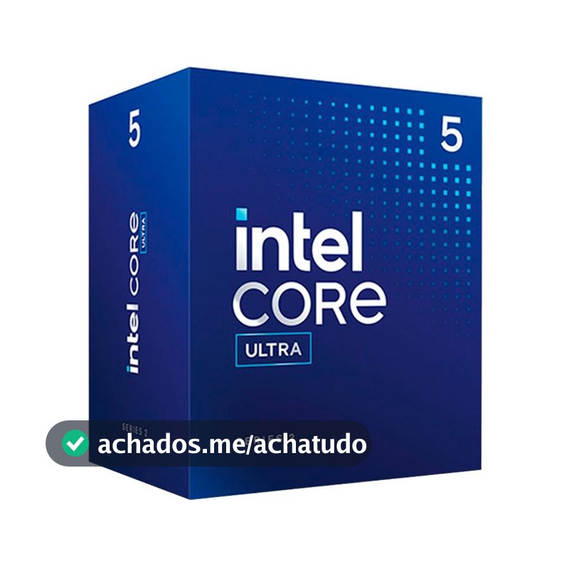 Processador Intel Core Ultra 5 225F, 3.3GHz (4.9GHz Turbo), Cache 20MB, 10 Núcleos, 10 Threads, LGA 1851, Sem Vídeo Integrado - BX80768225F