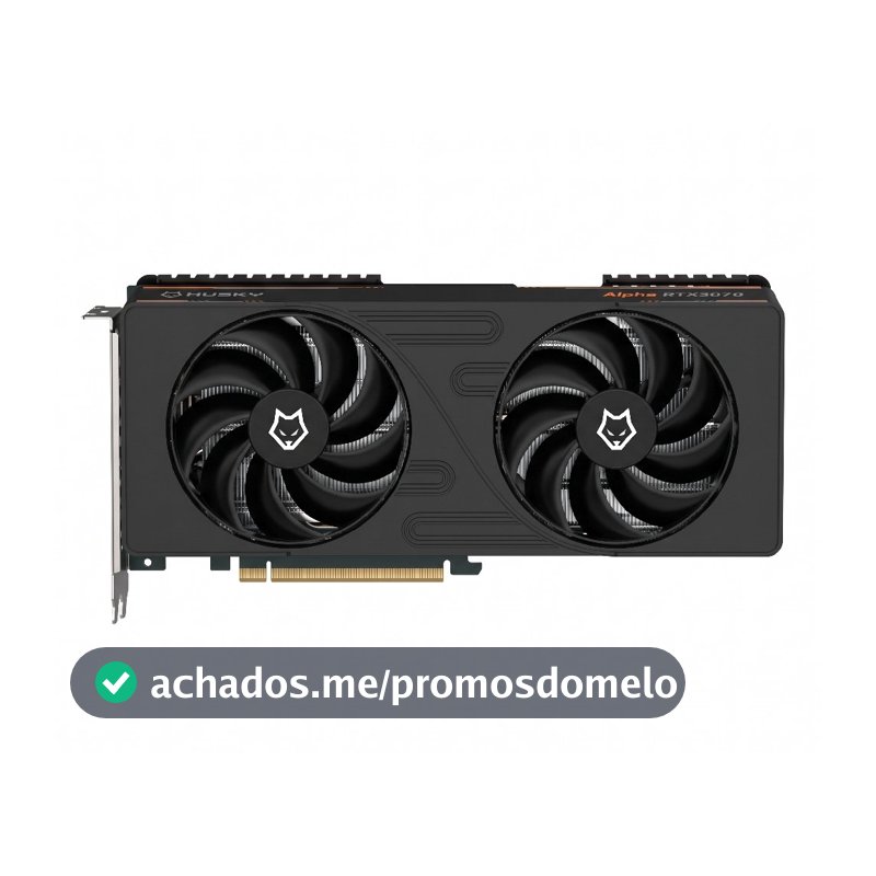 Placa de Vídeo Husky Alpha RTX 3070, NVIDIA, 8GB, GDDR6, 256-Bit, Dual Fan, HDMI, 3x DisplayPort - HVG3070