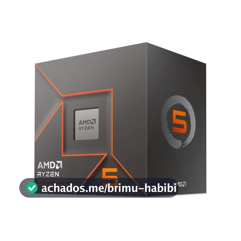 Processador AMD Ryzen 5 8500G, 3.5 GHz (5.0GHz Max Turbo), Cache 22MB, 6 Núcleos, 12 Threads, AM5, Com Vídeo Integrado - 100-100000931BOX