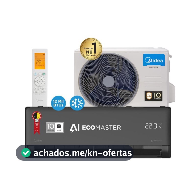 Ar Condicionado Split Hi Wall Inverter Springer Midea AI Ecomaster 12000 BTUS Quente e Frio 220V 42EMVQA12M5