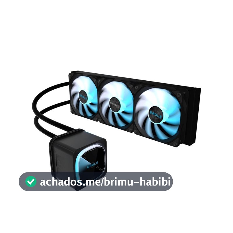 Water Cooler Gigabyte Eagle 360, ARGB, 360mm, AMD e Intel, Preto - GP-GIGABYTE EAGLE 360