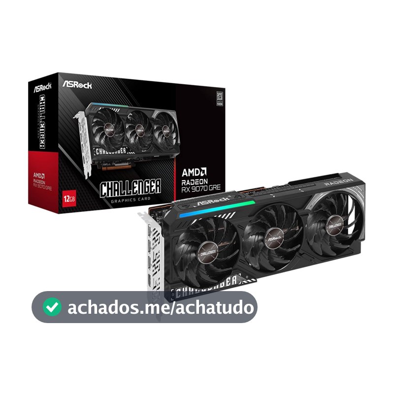 Placa de Vídeo ASRock Radeon RX 9070 GRE 12GB