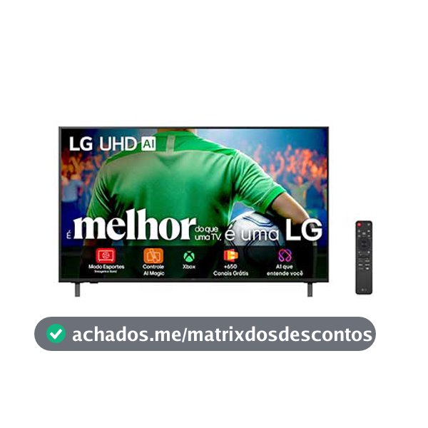 Smart TV LG 60" UHD 4K com AI e webOS