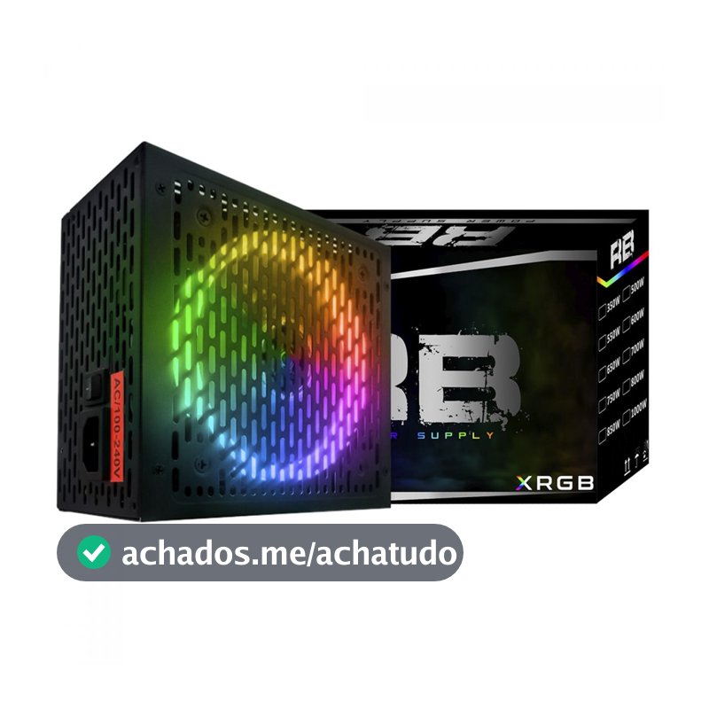 Fonte BRX Rainbow RGB 650W 80 Plus Bronze PFC Ativo