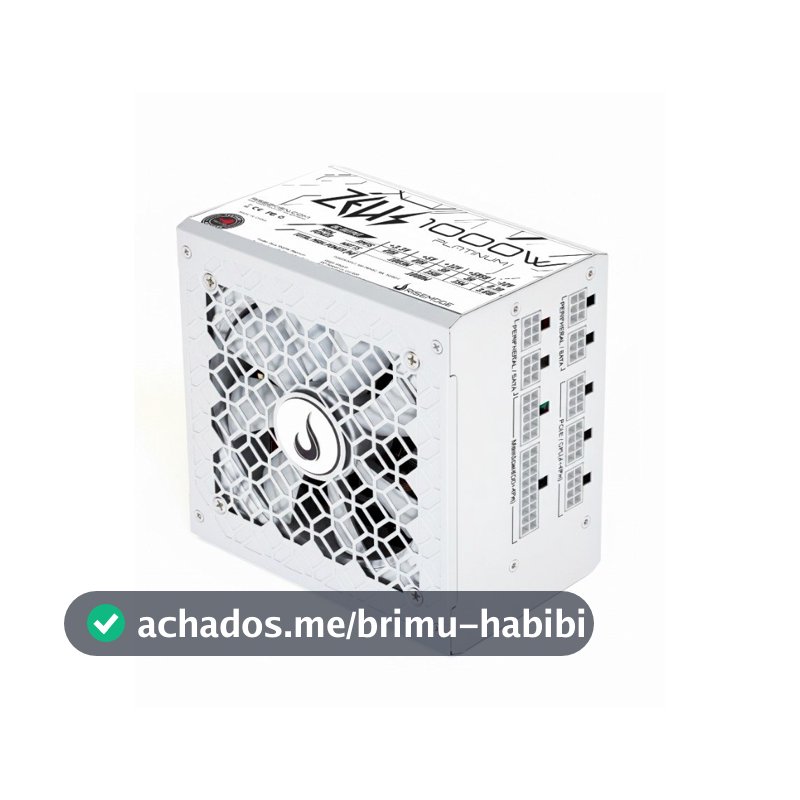 Fonte Gamer Rise Mode Zeus, 1000W, Platinum, Full Modular, PFC Ativo, Branco - RM-PSU-02-PA-1000-W