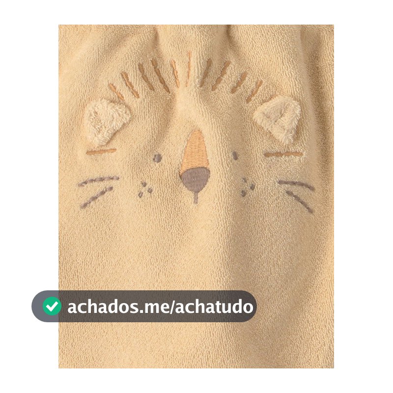 Conjunto longo bebê 3 peças atoalhados leão multicor