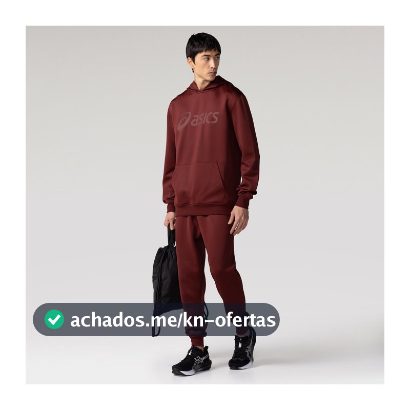 Conjunto de Agasalho Masculino ASICS Interlock Fechado em Promoção
